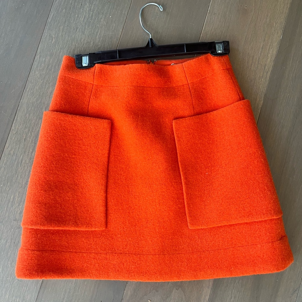 COS Vibrant Orange A-Line Skirt - Picture 1 of 2